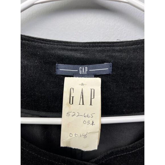 GAP Jacket Womens 18 Black Velvet Button front Pockets Cropped sleeves NEW‎ - Picture 4 of 7
